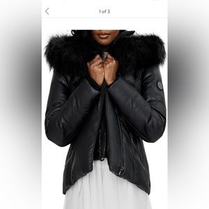 Noize Gisele- X vegan Leather HeavyWeight Faux Fur Trim Jacket